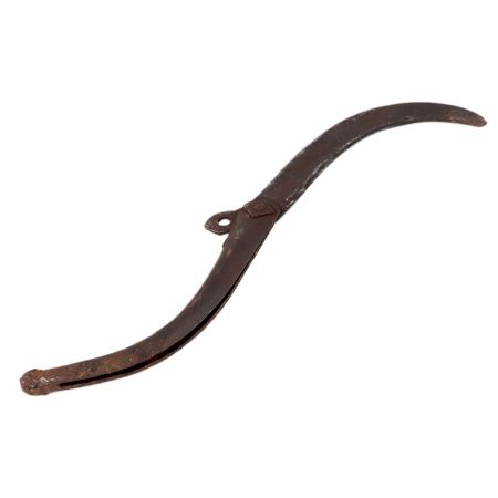 Primitive Brass Garden Tool With Dark Patina