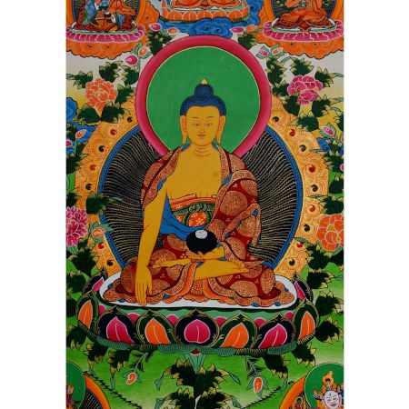 Thangka Painting Of Medicine Buddha Or Bhaisajya guru