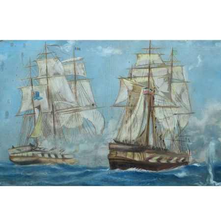 Canvas Painting Of French Ship Of The line At Sail