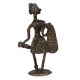 Handcrafted Black Brass Dhokra Tribal Women Statue