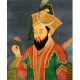 Mughal Painting Of Emperor Canvas Painting