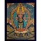 Navy Blue Thangka Painting  Of Eleven Headed Avalokiteshvara