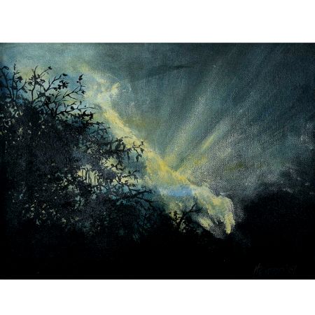 Canvas Painting  Burst Of Sun Rays