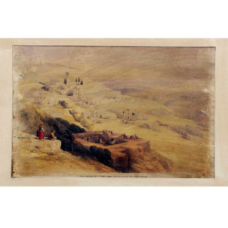 Village Landscape Painting On Canvas Long Shot View