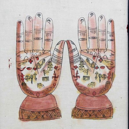 Canvas Painting Of Two Good Luck Charm Hands Of Fatima