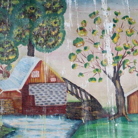 Rustic Farmhouse Canvas Wall Painting