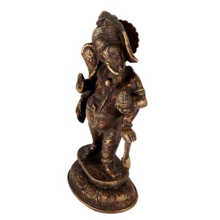Standing Brass Ganesha Statue