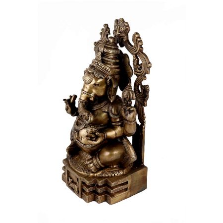 Brass Statue Of ord Ganesha With Arch