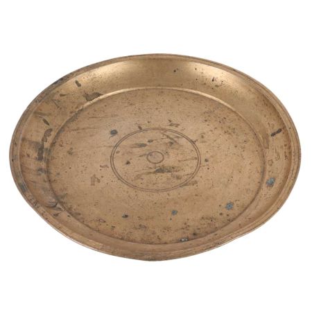 Round Brass Tray With Legs