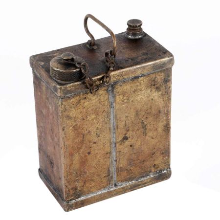 Old Brass  Petrol Can With Cap And Handle