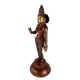 Brass Statue Of Godess Parvati In Brown Finish