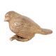 Fluffed Brass Sparrow Statue