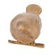 Fluffed Brass Sparrow Statue