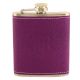 JB Hip Flask In Purple Leather Cover