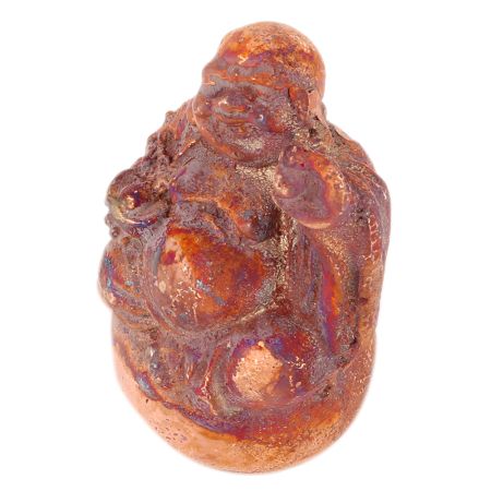 Happy, Smiling Brass Buddha FigurineÂ With Patina