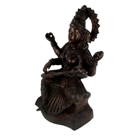 Maa Sarawati Idol Or Statue In Antique Finish