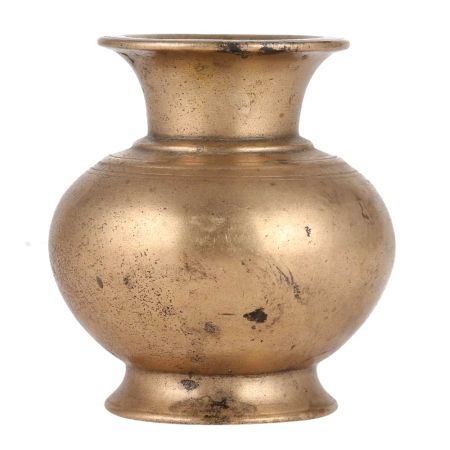 Brass Round Water Pot For Daily Rituals