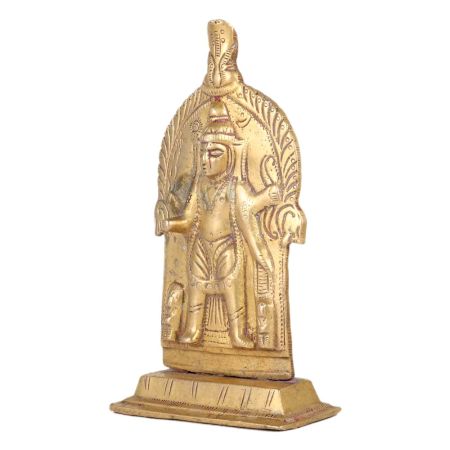 Brass Veerbhadra Hindu God Plaque Wall  Art