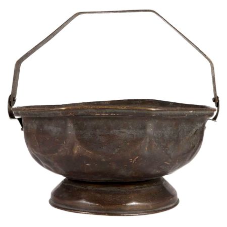 Brass Puja Flower Basket With Handle