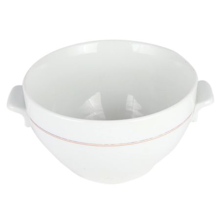 White Ceramic Bowl With Side Handles