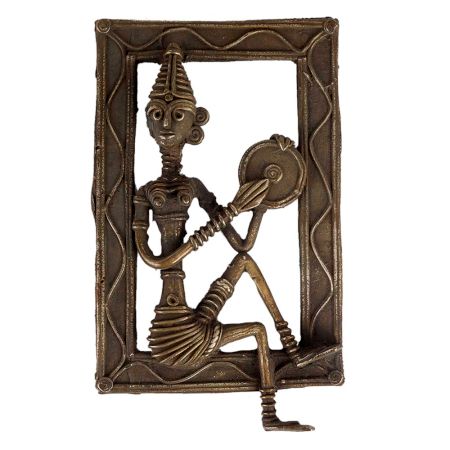 Tribal Lady Playing Dupli Plate