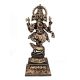 Lord Ganesha Om Mooshak Statue  Black And Golden