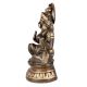 Black brass Lord Hanuman Seated Statue With Gold Highlights