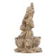 Golden Brass Lord Ganesha In Lotus Statue