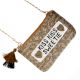 Kiss Kiss Sweetie Golden Beaded Purse Bag