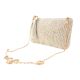 White Beaded Party Bag Or Purse And Tassel