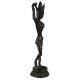 Brass Dancing Lady Statue In Black Finish