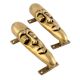 Golden Tribal Man Face Brass Door Handles In Pair