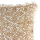 Fringe Leaf Pattern Beige Throw Cushion Cover