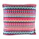 Pink Zigzag Print Cotton Cushion Cover