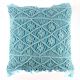 Light Blue Macrame Cushion Cover