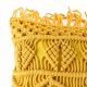 Yellow Square Macrame Boho Cushion Cover