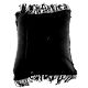 Black Macrame Cushion Cover with Fringes