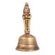 Brass Handheld Bell With Deity Finial