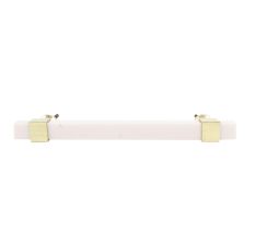 White Resin And Brass Door Handles (8 Inch)