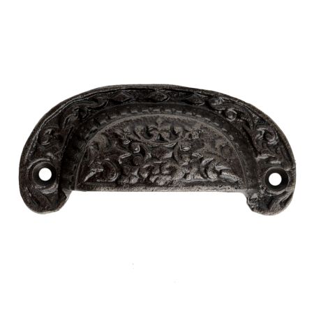 Floral D Pull Iron Handle