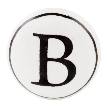 B Flat Alphabet Ceramic Drawer Knob