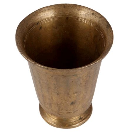 Vintage Brass Glass Vase