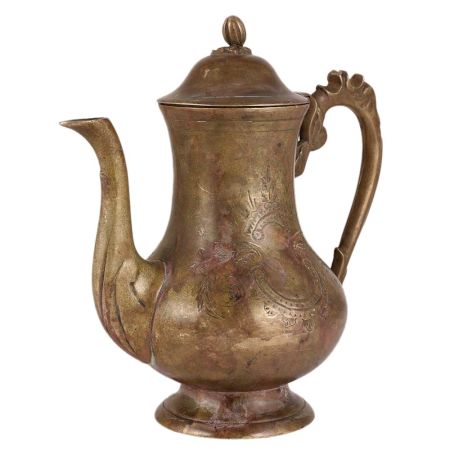 Brass Arabic Style Tea Pot In Antique Finish