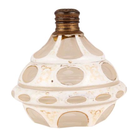 Glass Perfume Bottle With Brass Cap