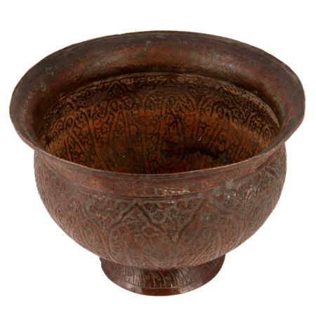 Vintage Kashmiri Art Bowl With Fine Utensil Work Used