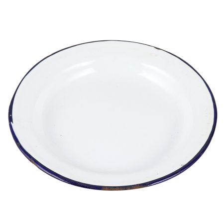 Utensil Plate With White Enamel Work