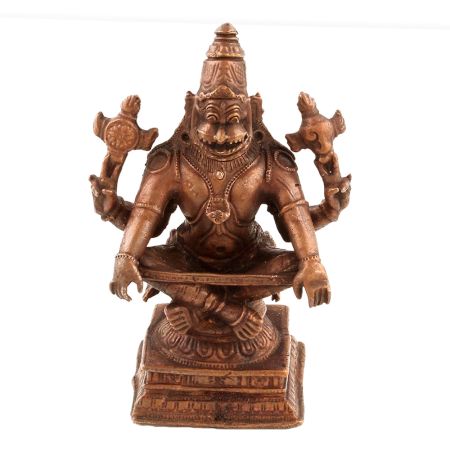 Brass Red Narsimha Statue