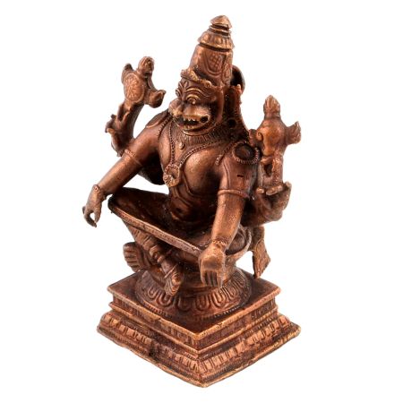 Brass Red Narsimha Statue