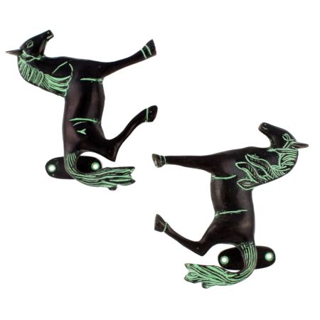 Brass Horse Statue With Black Finish