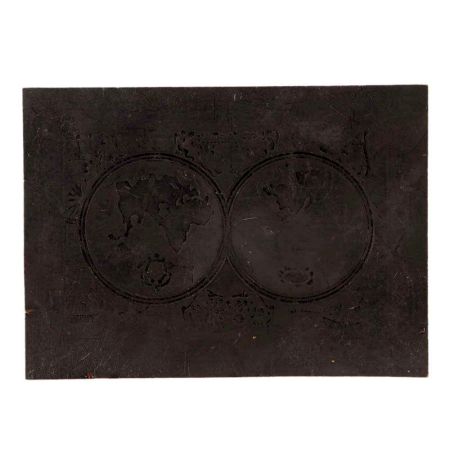 Brass Two Hemispheres World Map Wall Decoration